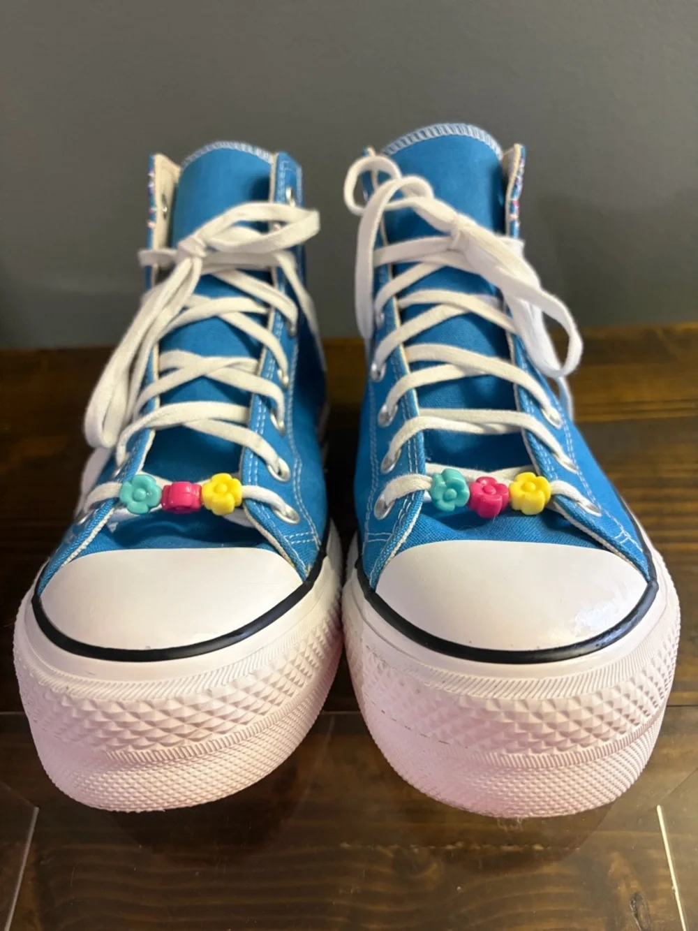 Chuck Taylor All Star Lift Kidult Women Converse Dial up Blue High-Top Sneakers - Picture 8 of 14